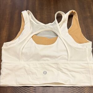 lululemon athletica Cream and Tan Sports Bra